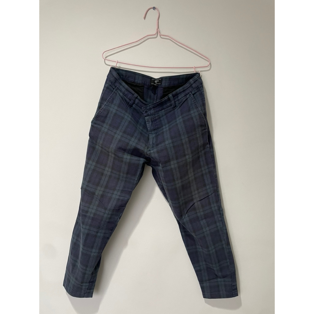 Tartan Pants Forever 21 Motif Kotak Celana Panjang Pria Stretch Skinny Slimfit Karet Preloved
