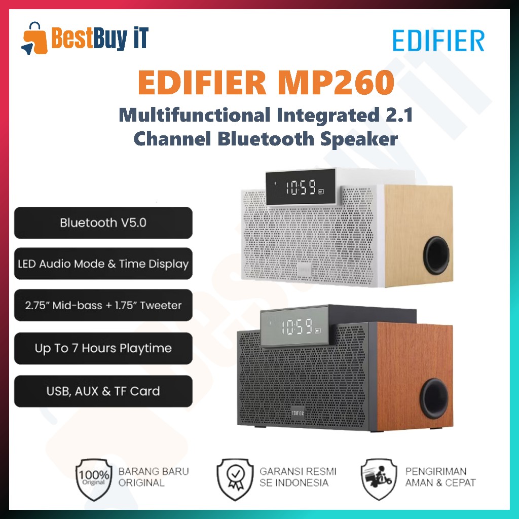 EDIFIER MP260 Multifunctional Integrated 2.1 Channel Bluetooth Speaker