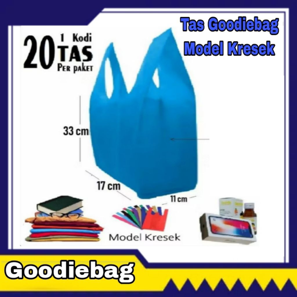 Tas Kain Spunbond Goodiebag Handle Kresek Ukuran S,M,L Souvenir,Seminar,Taskado,lebaran,sablon,kanto