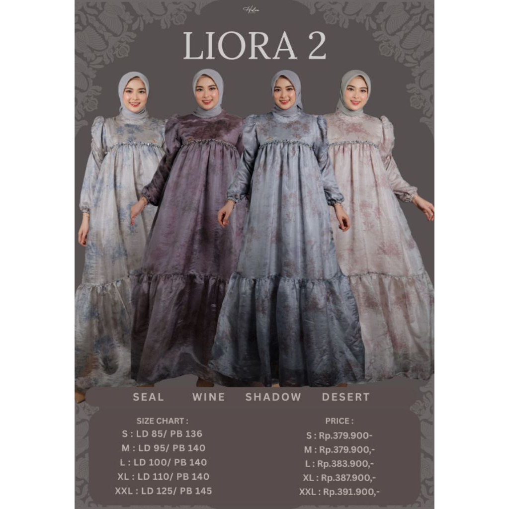 NEW ARRIVAL DRESS LIORA 2 ORI By HALWA//KONDANGAN//PREMIUM//REKOMMEN//RAYA SERIS ELEGAN