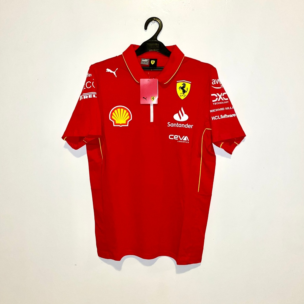 Polo Shirt Scuderia Ferrari HP 2024, Kaos Polo Formula 1 Original PUMA – BRAND NEW – Leclerc Sainz