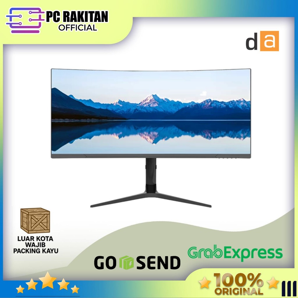 DIGITAL ALLIANCE GAMING MONITOR 34 INCH ULTRAWIDE CURVED VA UHD 4K 2160P 1MS 165HZ