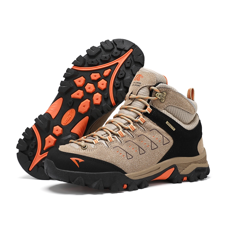 Sepatu Gunung Pria Hiking Mid Boots SNTA 506 Beigebrown Outdoor/ Adventure/ Trekking Original Waterp