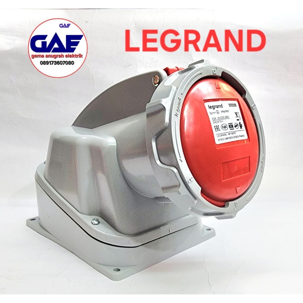 legrand surface mounting socket 63a 5pin 3phase ip67