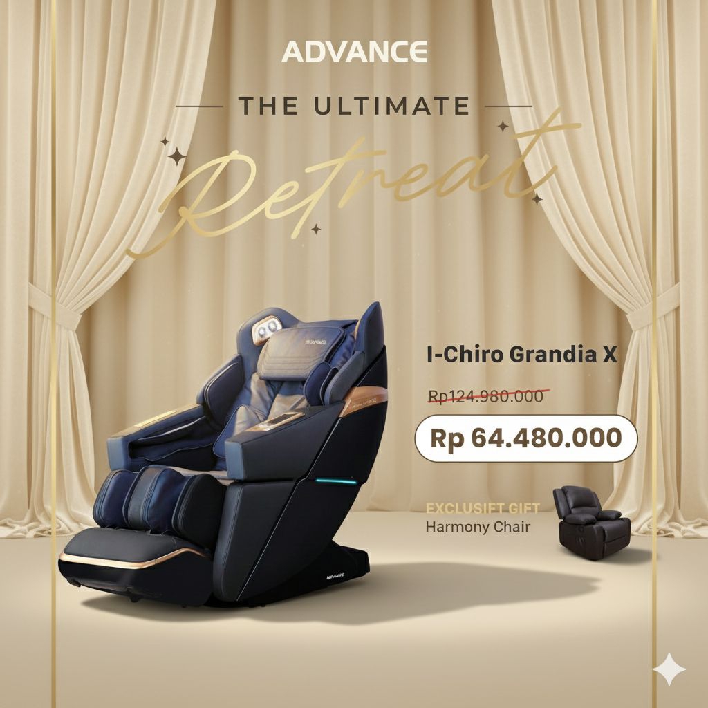 Massage Chair Advance Kursi Pijat I-Chiro Grandia X | Massage Chair Advance Mewah Voice command full