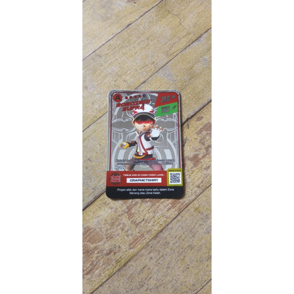 kartu Choki Choki BOBOIBOY SUPRA