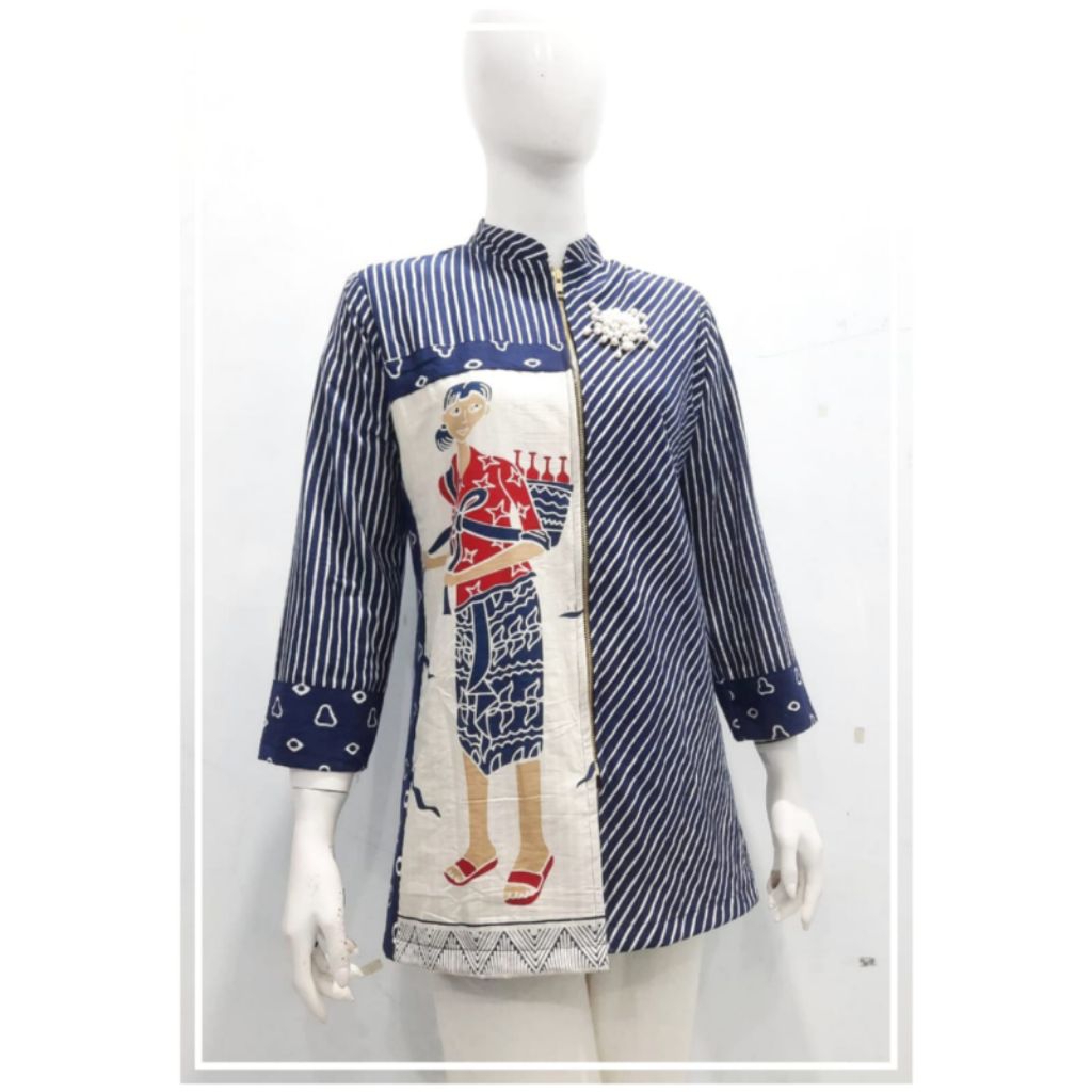 BLOUSE BATIK KERJA KARAKTER MBOK JAMU