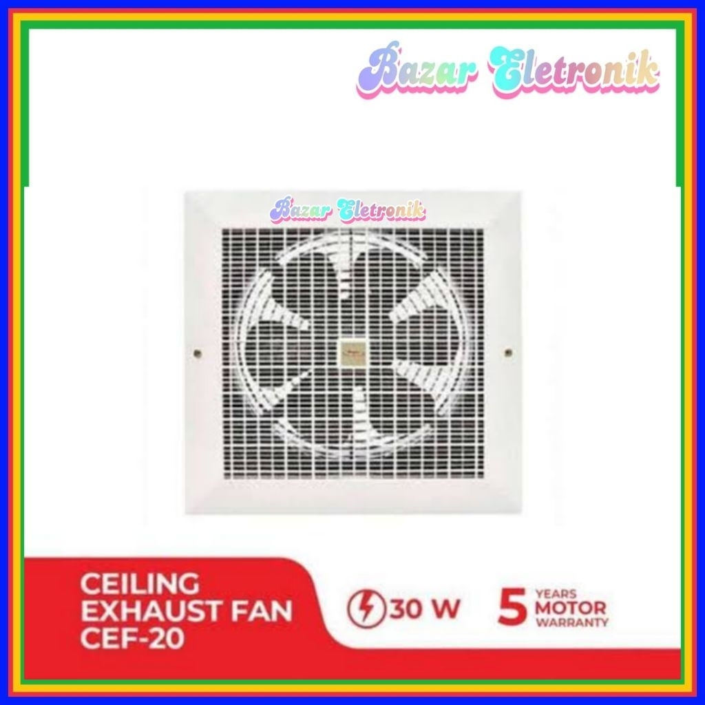 Ceiling Fan Maspion CEF 20 / Celling Fan Maspion CEF-20 / Kipas Plafon Maspion 8 Inch