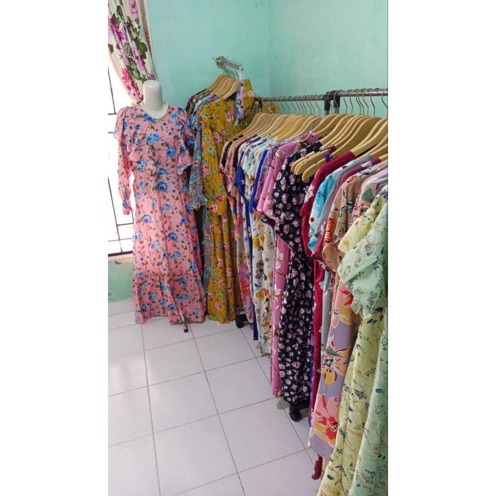 GAMIS RAYON PREMIUM MOTIF BUNGA