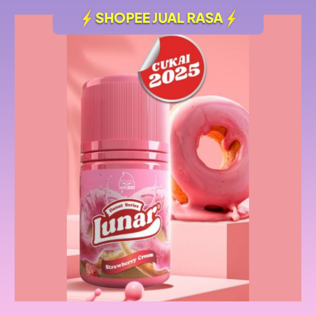 Lunar Donut Strawberry 60ml - Freebase Authentic