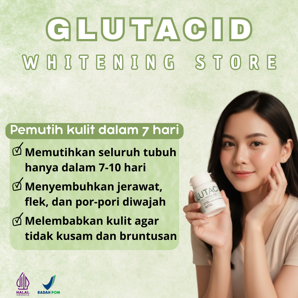 Pemutih Badan Ampuh BPOM – Kapsul Whitening Halal untuk Kulit Cerah & Glowing
