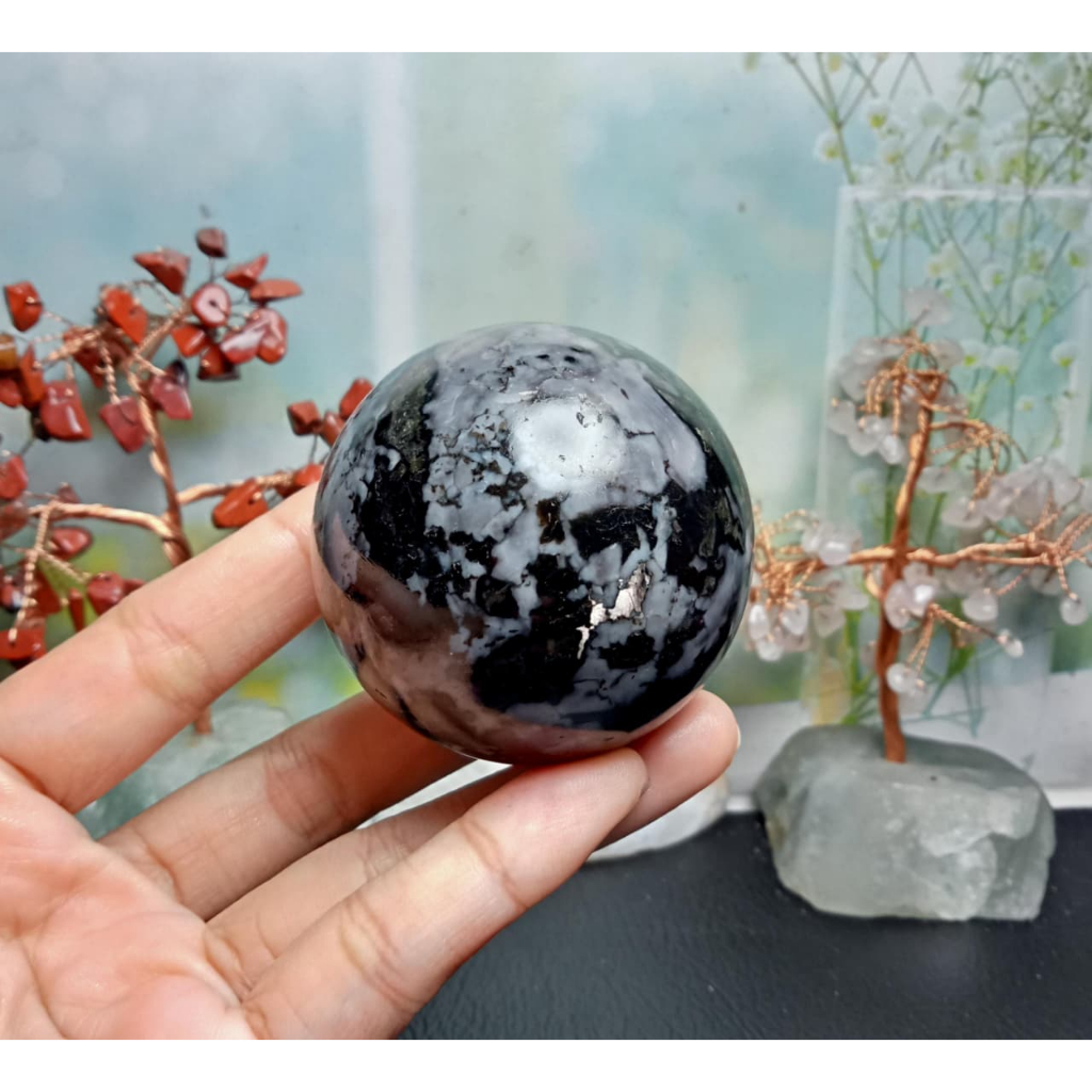Natural Indigo Gabbro Sphere (5)