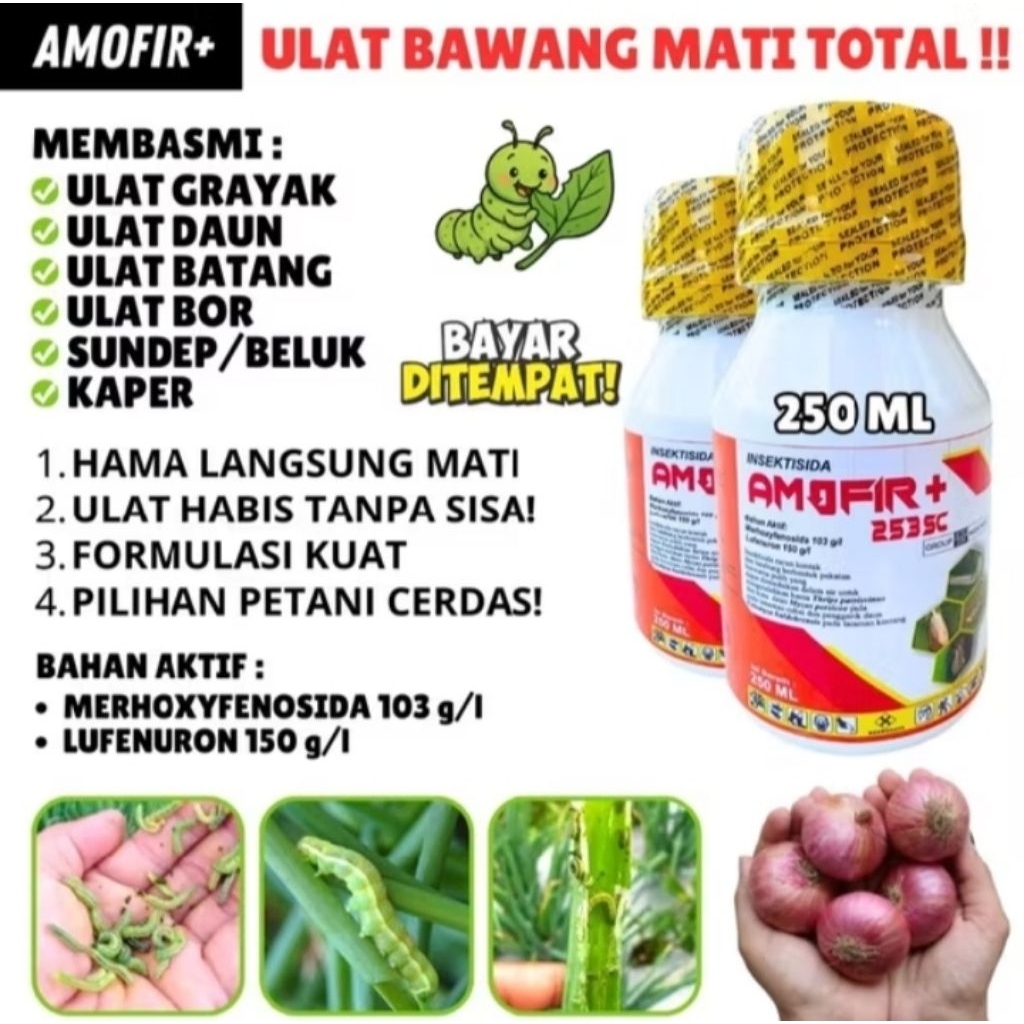 AMOFIR Plus+ Pembasmi Ulat Grayak ulat Mati Total 253 SC Insektisida SISTEMIK