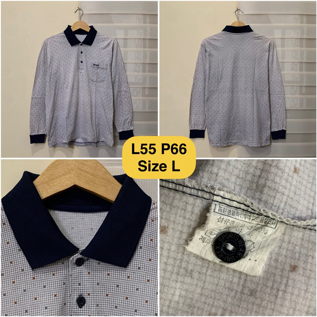 Poloshirt Lengan Panjang Unirex Motif Original