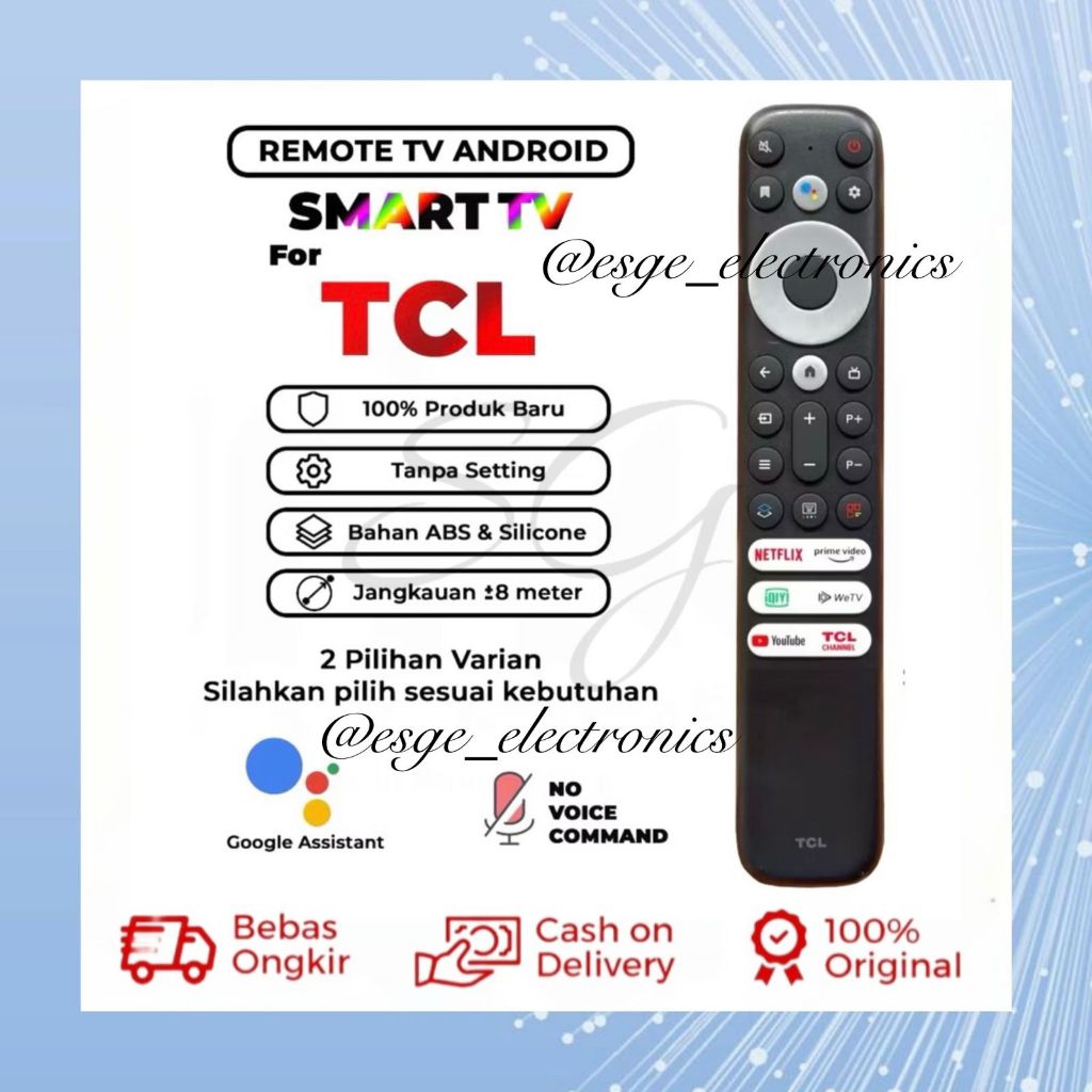 ORIGINAL REMOTE SMART TV TCL BB TJL-25 REMOT SMART TV TCL RIMOT SMART TV TCL