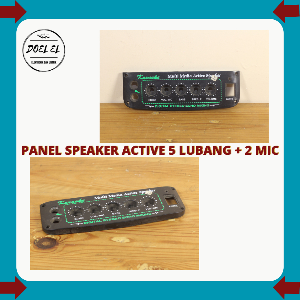 PANEL SPEAKER AKTIF 5 LUBANG + 2 MIC | PANEL SEPAKER ACTIVE