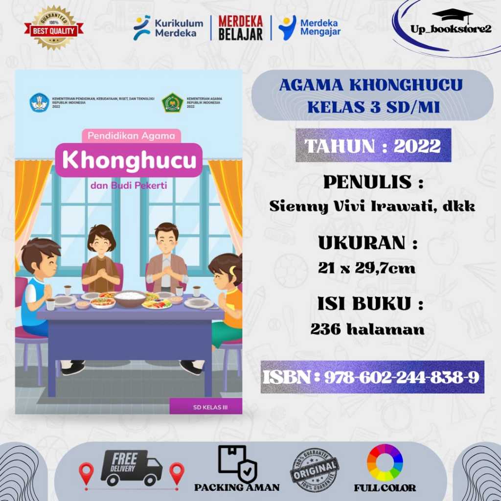 BUKU SISWA AGAMA KHONGHUCU KELAS 3 KURIKULUM PENGGERAK-MERDEKA SD/MI