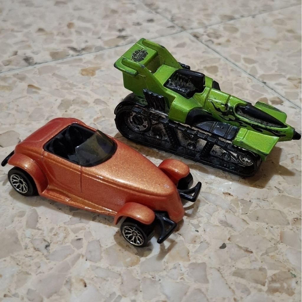Take All murah Hot Wheels Treadator Final Run jadul fantasy vintage & Matchbox Plymouth Prowler loos