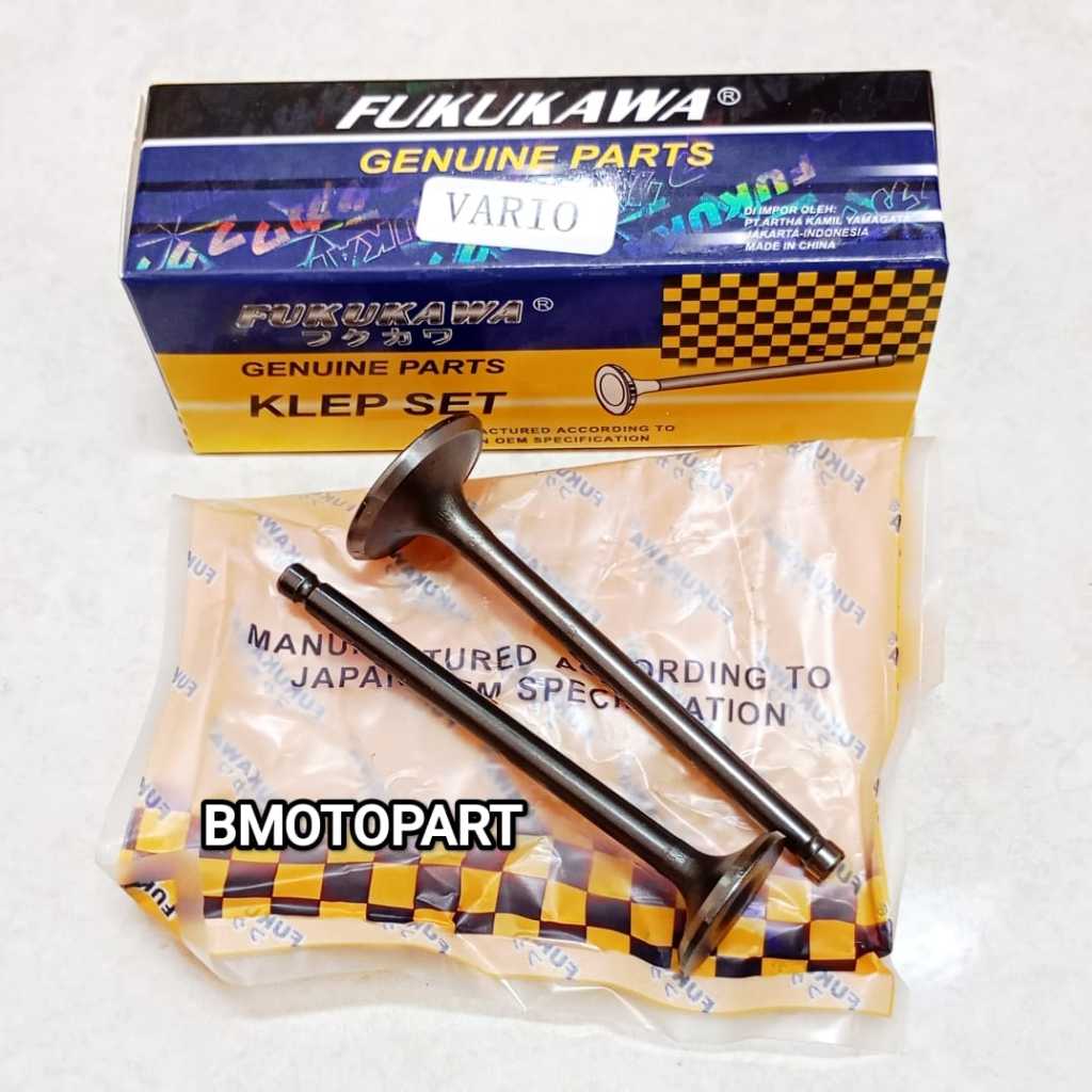 KLEP SET MOTOR HONDA VARIO TECHNO 110 OLD VARIO CW 110 KARBU PAYUNG KLEP IN EX MERK FUKUKAWA