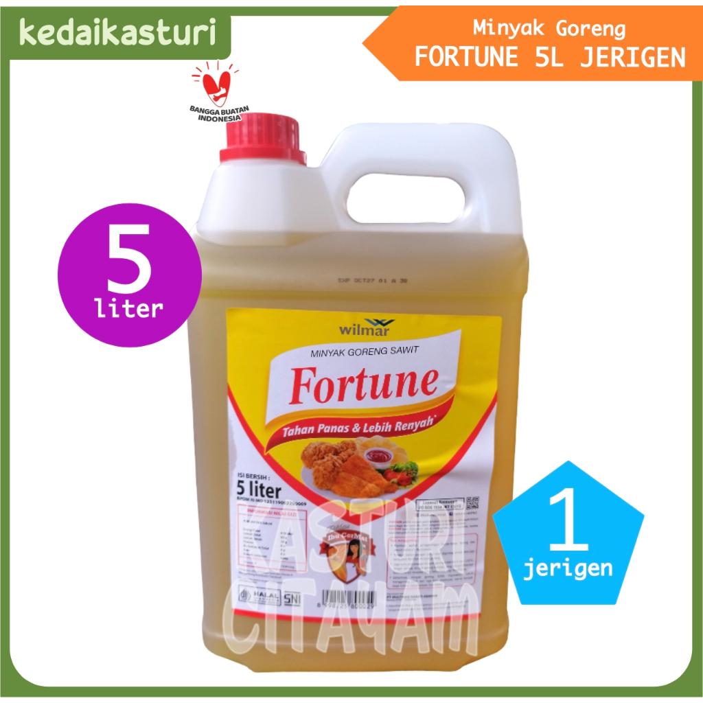 Fortune 5 Liter Minyak Goreng - 1 Jerigen