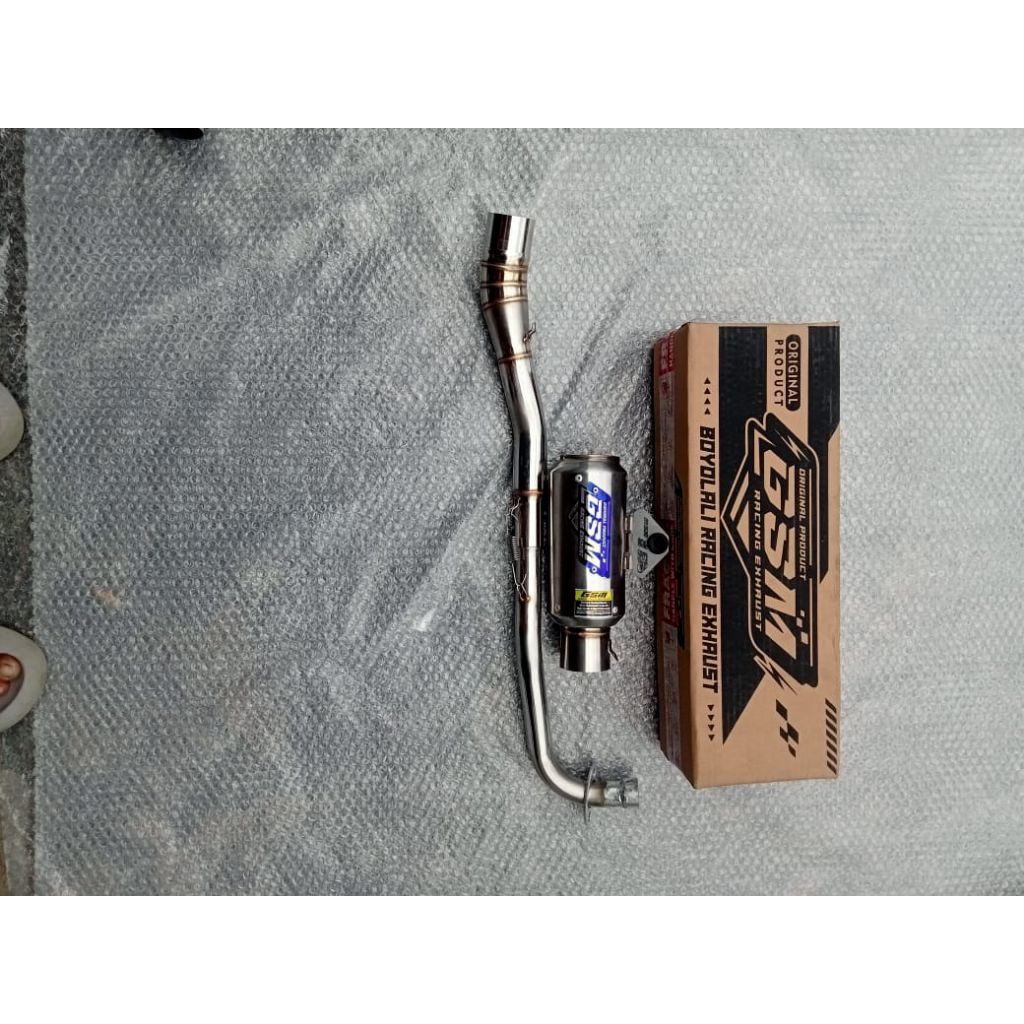 knalpot racing gsm type GP 1 mini sarteng buat motor all bebek honda.. kph. karisma