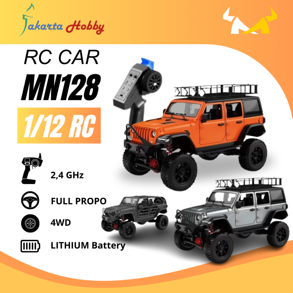 MN128 1/12 RTR RC Adventure Offroad Rock Crawler Jeep Rubicon Wrangler