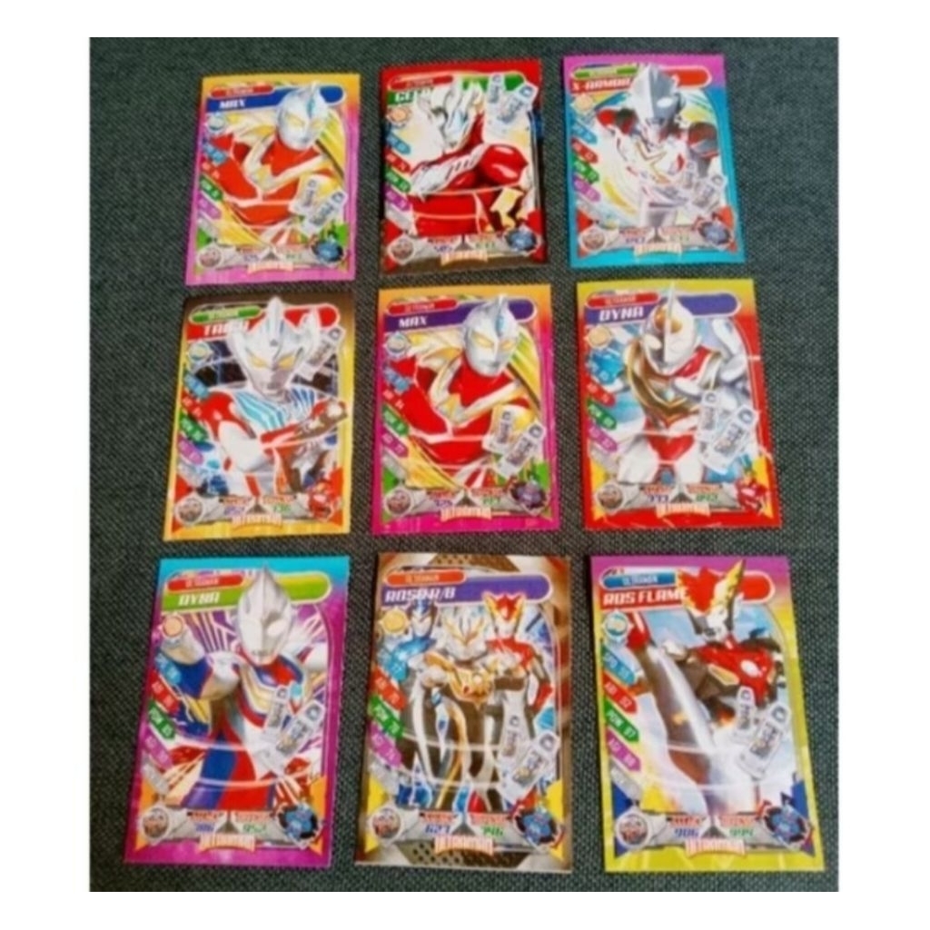 Mainan anak kartu Ultraman kemasan sachet murah harga per sachet trading card game Ultraman