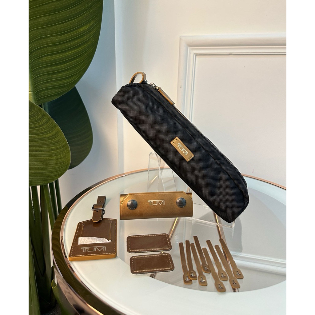 Tumi Accent Kits Pouch Metalic Bronze New With Tag Original