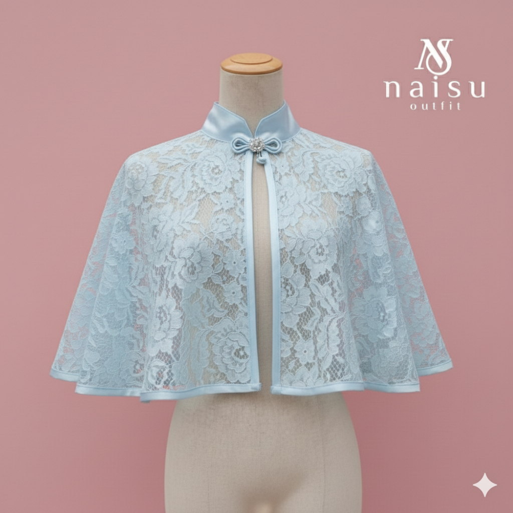 Outer Cape kerah Shanghai brukat pjg 50cm  (ZH171)