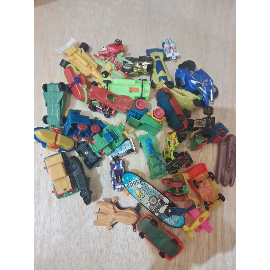 Mainan Mobil Mobilan Plastik Junk Vintage Jadul Lawas Campur Hadiah Mainan