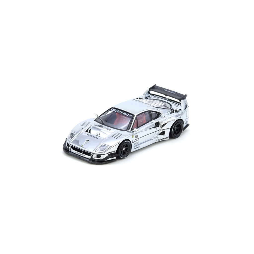 Inno64 LBWK Ferrari F40 Silver Chrome