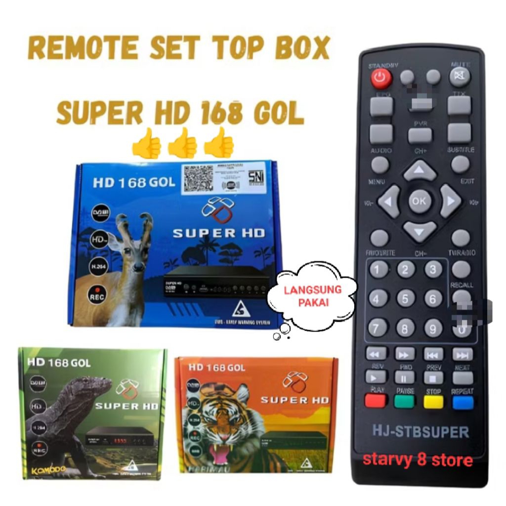 Remote stb super HD 168  Gol