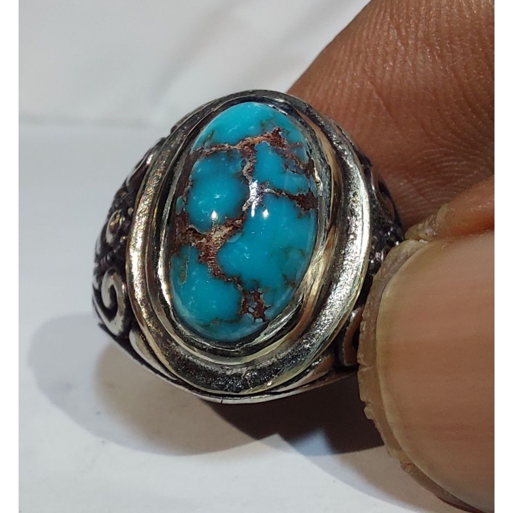 PIRUS MESIR TOSCA BIRU GRADASI EST DIM 14x8x6 RING 8