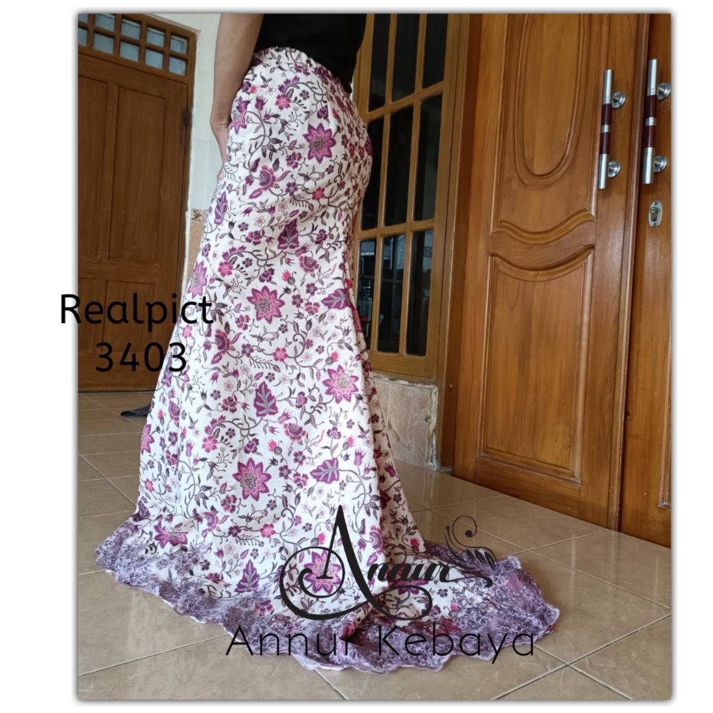 3403 Rok duyung ekor renda rok batik renda mermaid batik skirt