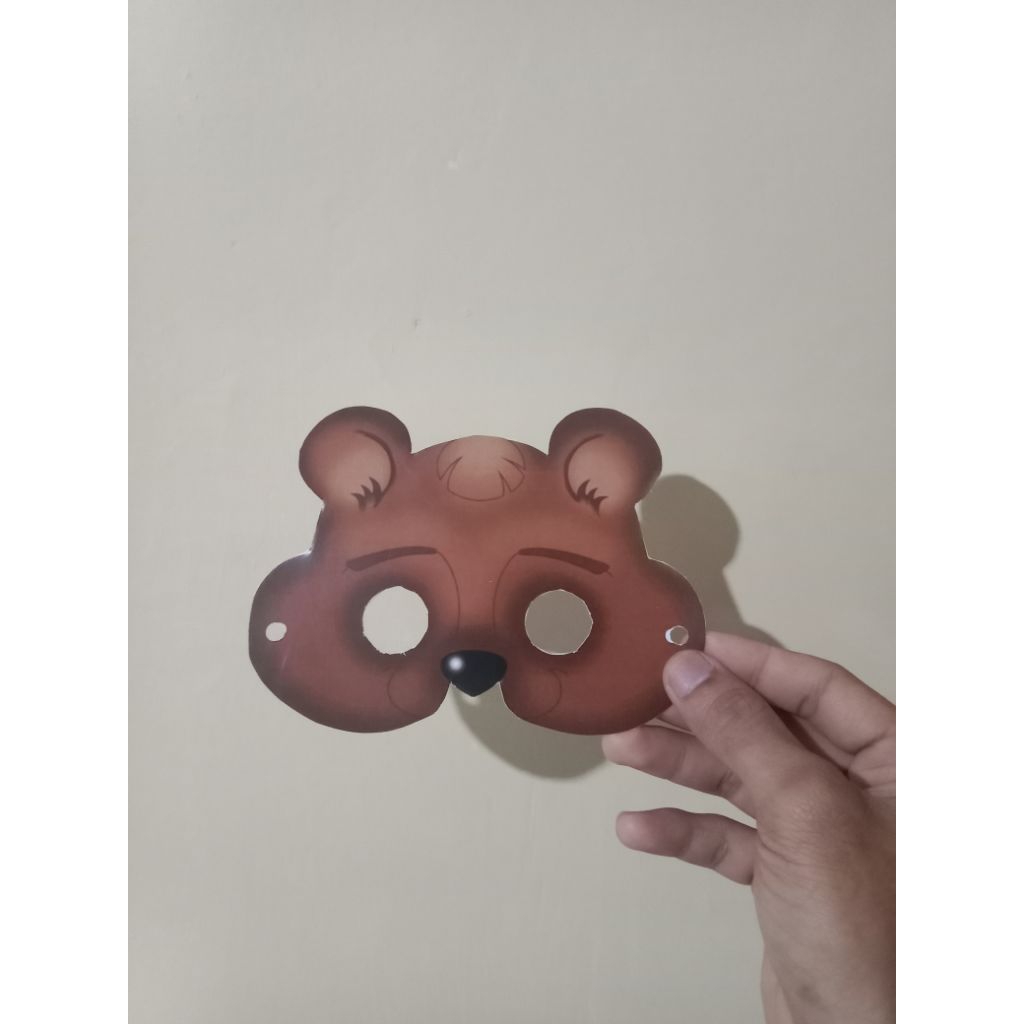 12 pcs topeng beruang / topeng ultah / topeng ulang tahun