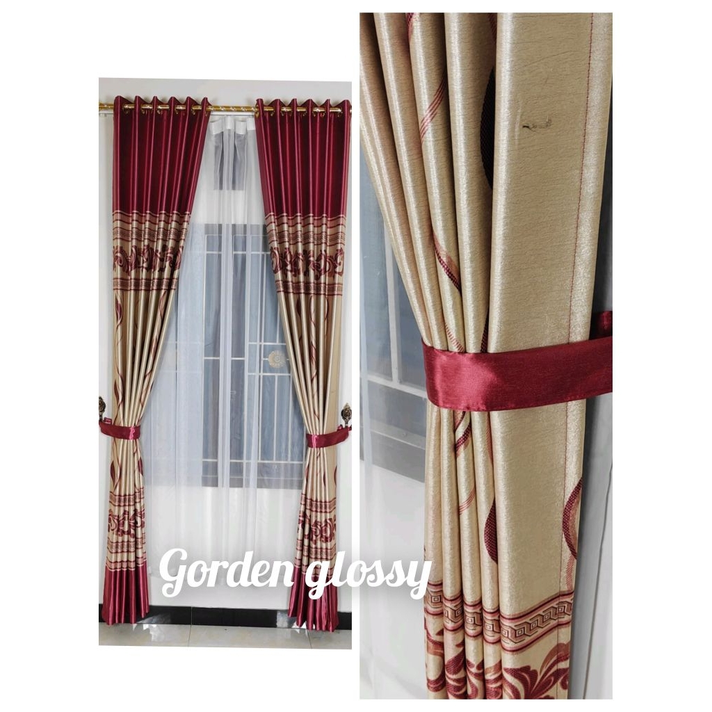 Gorden Blackout Gorden Rumah Pintu Minimalis Model Smokering