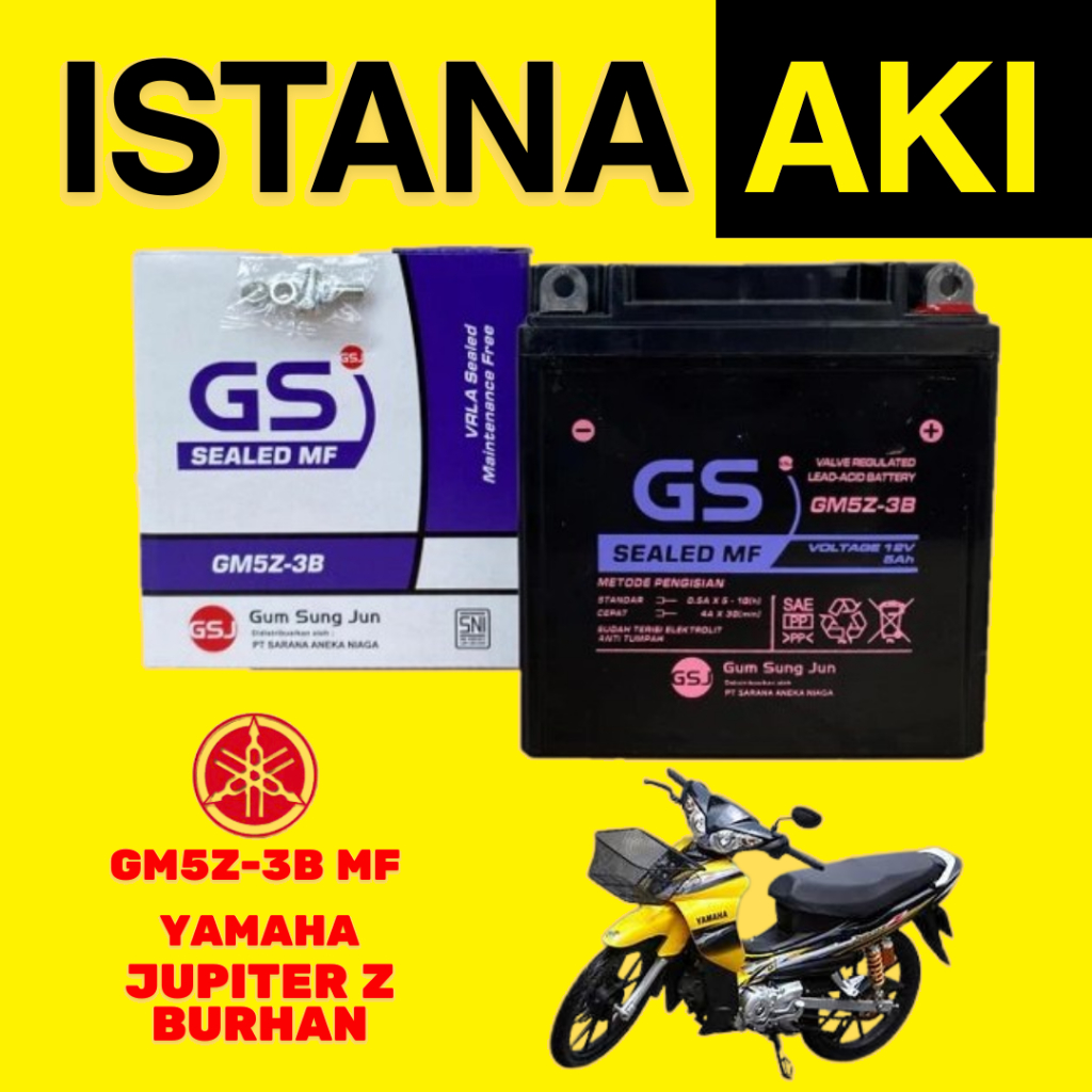 Aki Motor Yamaha Jupiter Z Burhan GM5Z3B Aki Kering Accu Kering MF