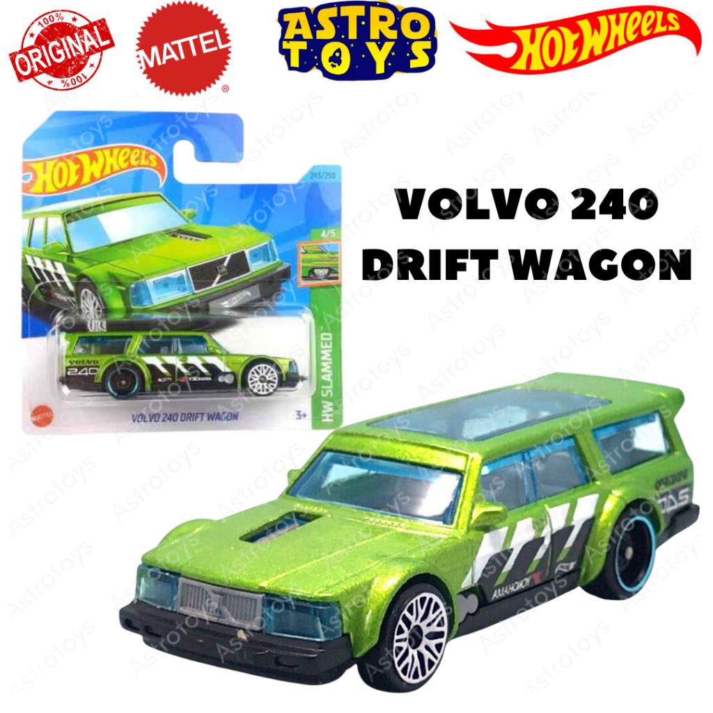 Hot Wheels Volvo 240 Drift Wagon Hijau 1:64 / Mainan Anak Diecast Metal Mobil SUV Hotwheels Hotweels