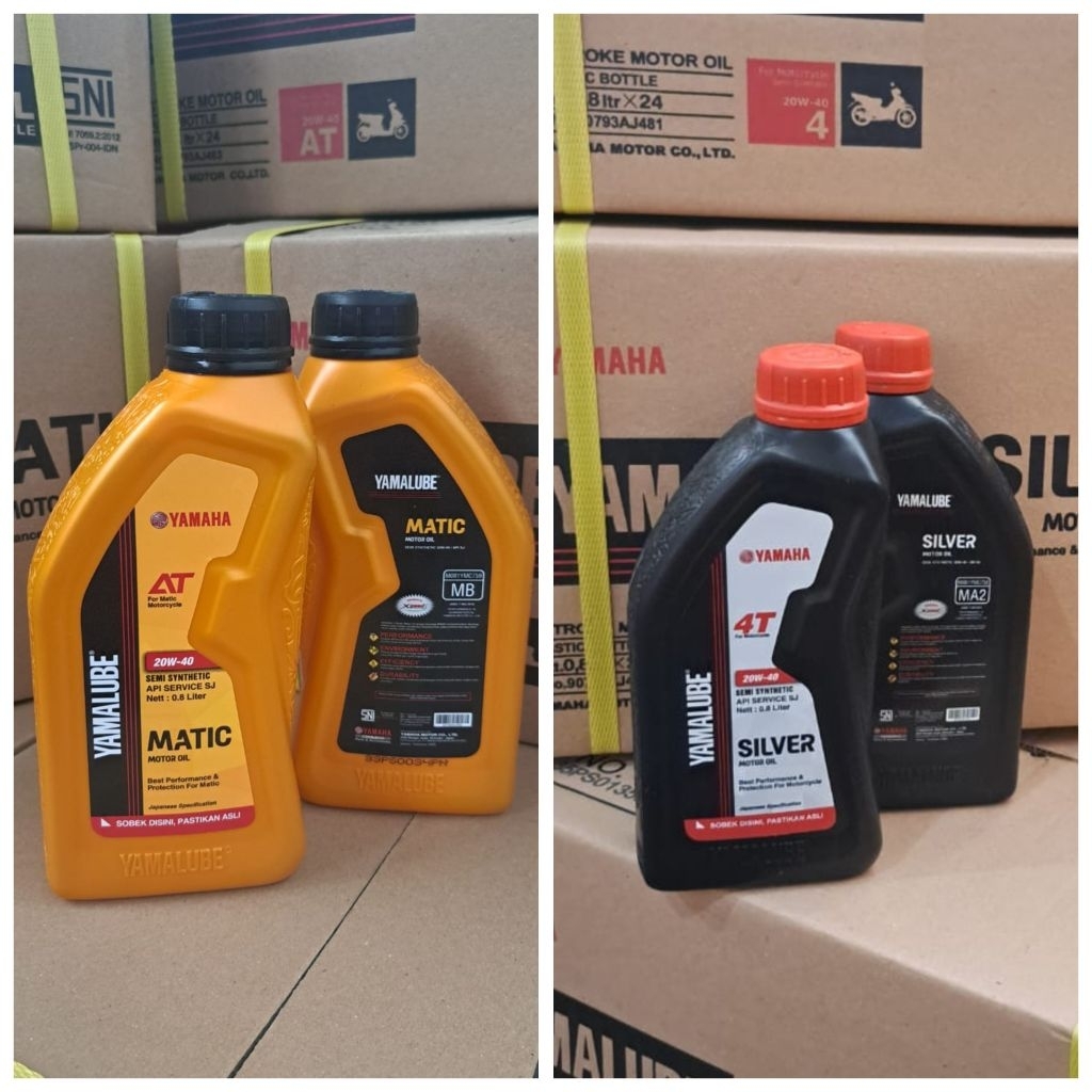 PAKET 2 DUS ( 1 DUS YAMALUBE MATIC + 1 DUS YAMALUBE SILVER ) 800ml