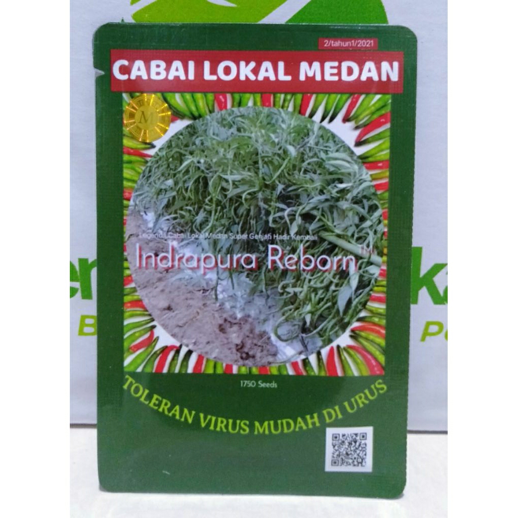 Benih Cabai Merah Kriting INDRAPURA REBORN 10 gram - Bibit Cabe INDRAPURA REBORN Lokal Medan