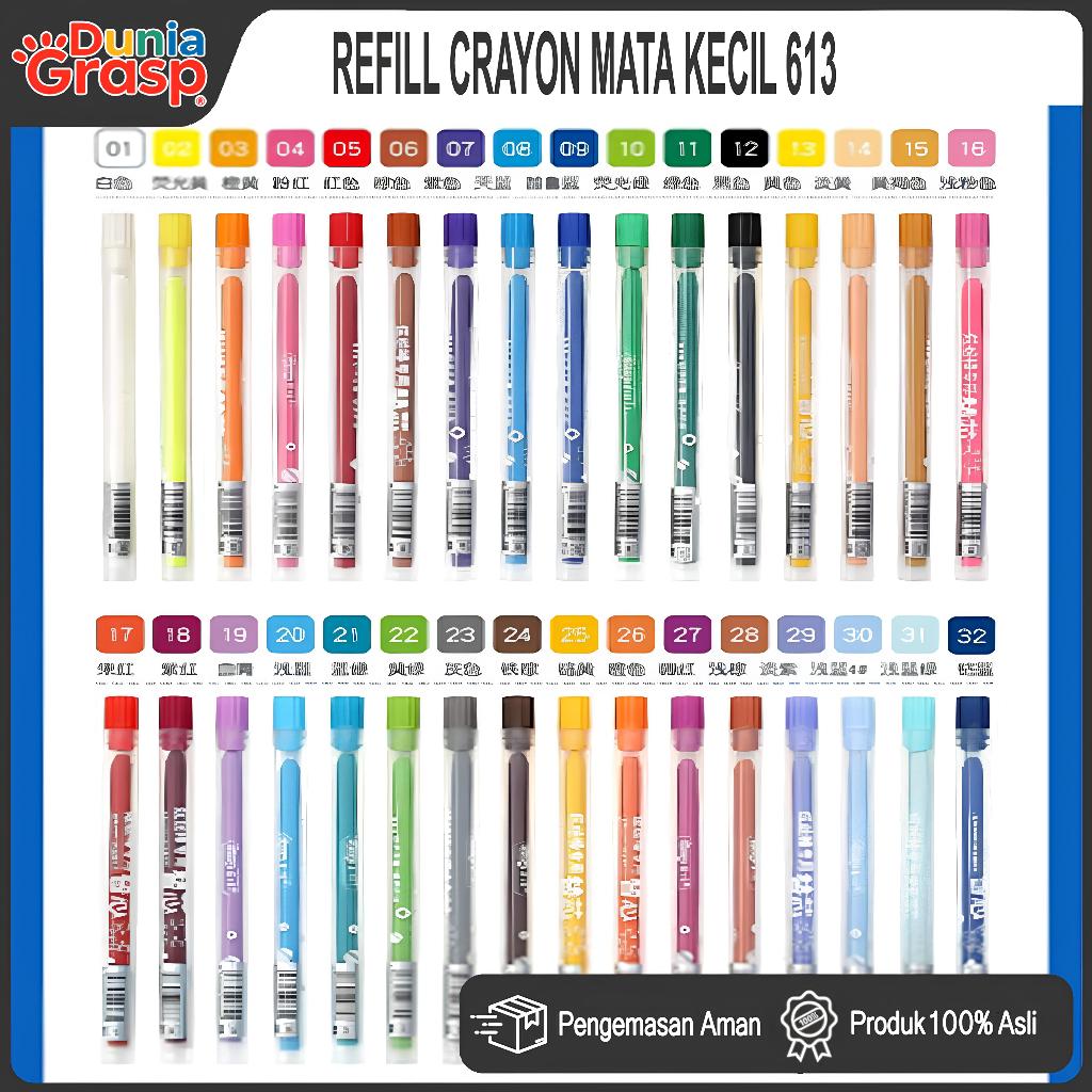 [HARGA PER 1PCS] Satuan Refill Crayon Grasp Mata Kecil 613 / Refill Grasp Mata Kecil