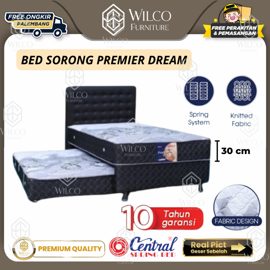 Bed Sorong Premier Dream by Central | Kasur Springbed Sorong Central Premier Dream | Matras Bed Soro