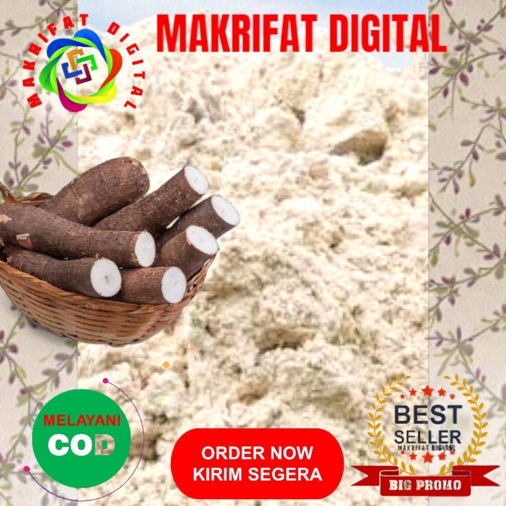 MAKRIFAT DIGITAL Paket 10 Kg AMPAS SINGKONG ONGGOK GAMBLONG SINGKONG Feed Mix Campuran Pakan Penggem