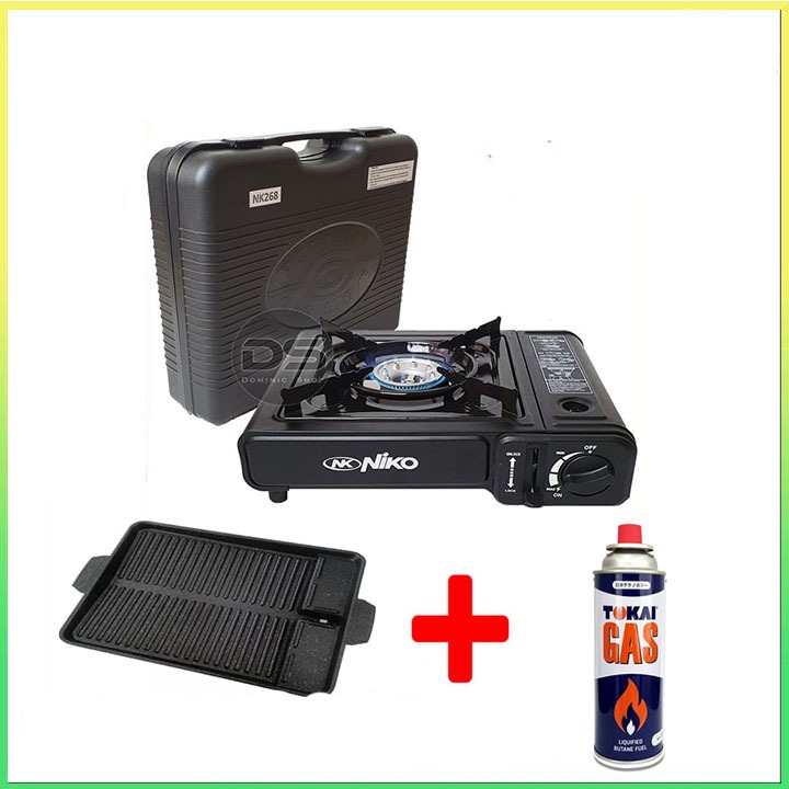 Kompor Camping Portable Niko + GSF GRILL BBQ KOTAK / NIKO KOPER NK 268 / NK268 / NK 268 C