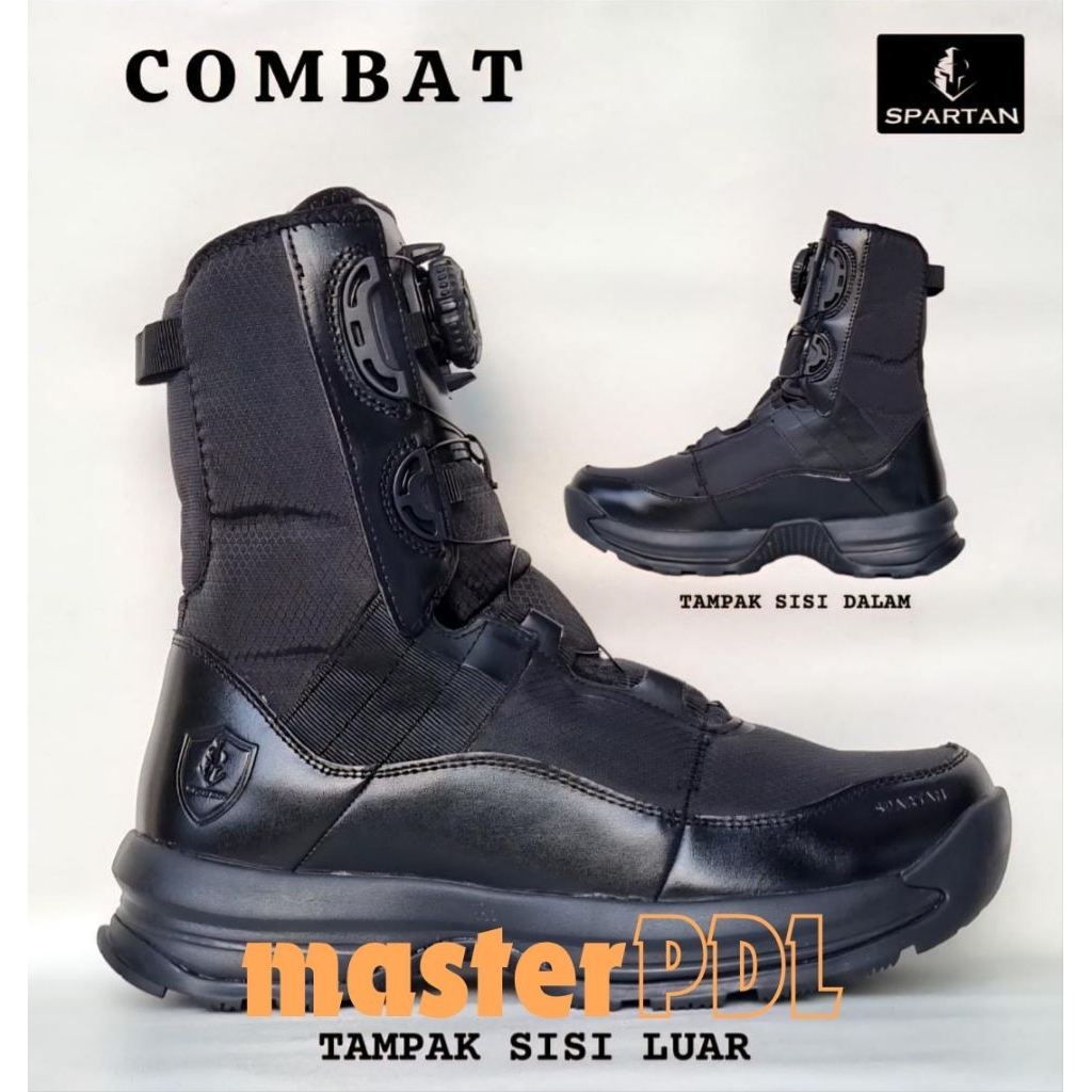 Sepatu PDL Spartan Combat, Sepatu PDL Spartan Slick. Sepatu PDL tali putar