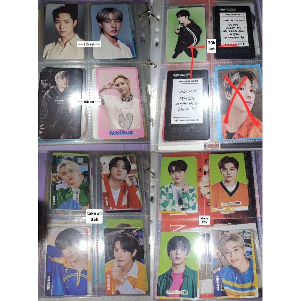 WTS PC OFFICIAL NCT DREAM RENJUN MARK JENO JISUNG CHENLE lemonilo tostos tds 4 time note set tds 2 s
