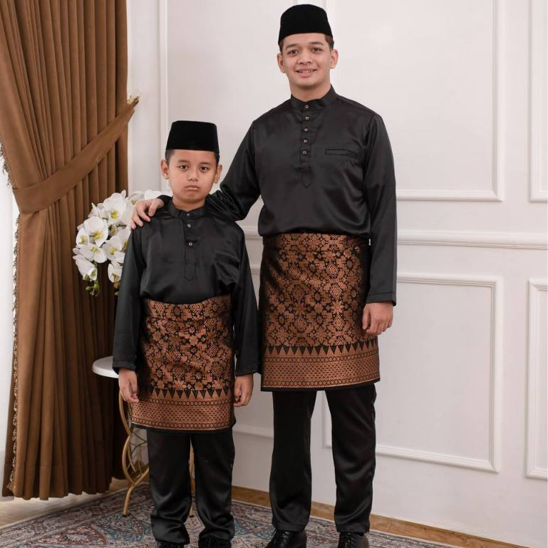 PRILLY BUSANA - Manggala Songket Palembang - Songket Cowok Melayu - Rumpak - Songket Pria Sampin