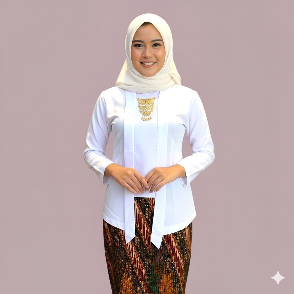 KEBAYA KUTUBARU MODERN POLOS KATUN TOYOBO DEWASA
