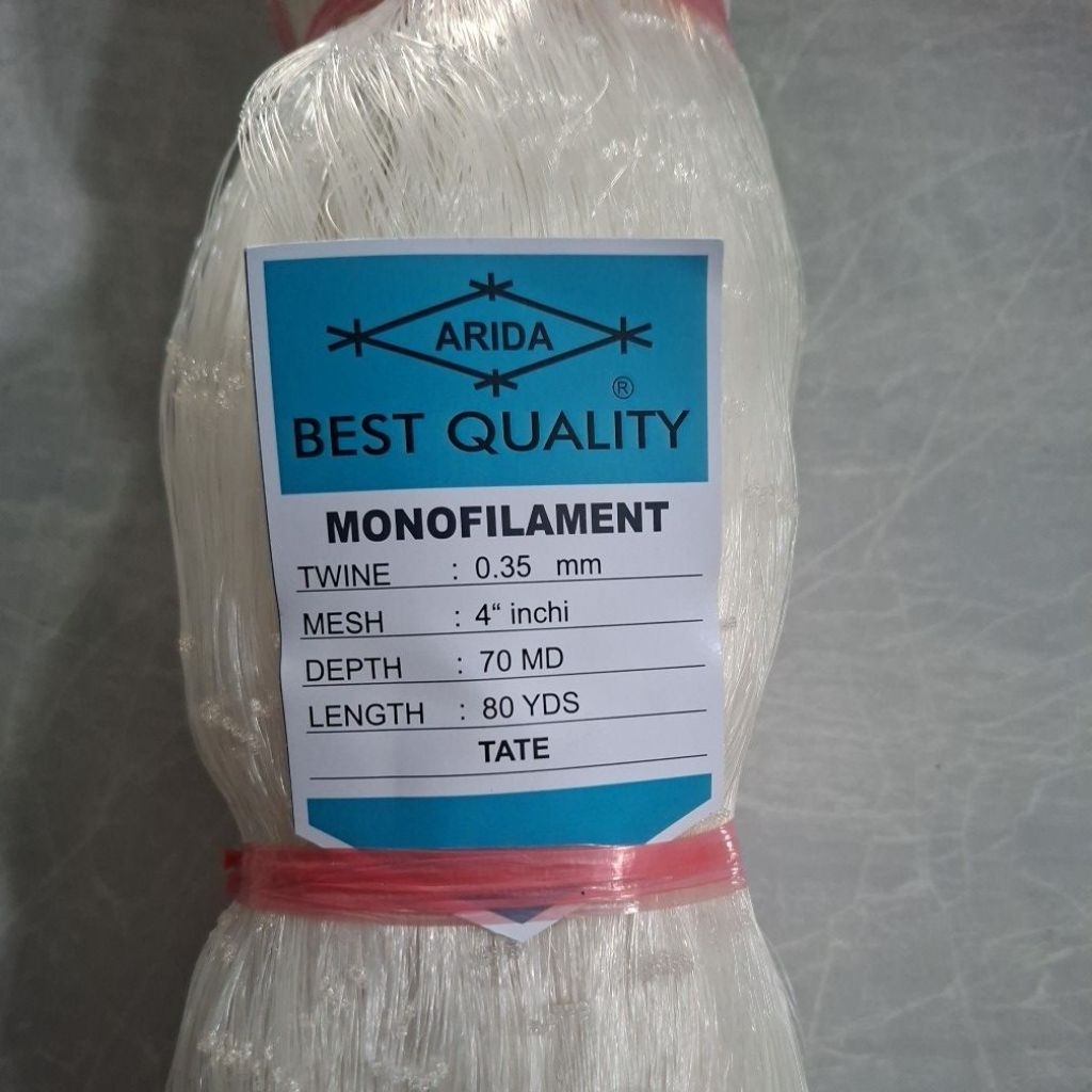 Promo Jaring Ikan Arida 0.35 4 inchi 70md/80yds Tate Mata Malang Pukat Ikan Arida Jaring Ikan laut S