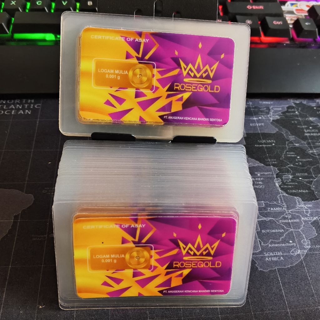 ROSE GOLD 0,001 GRAM LOGAM MULIA EMAS MURNI